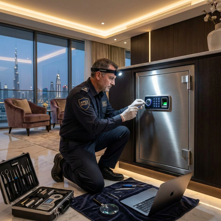 Residential Electronic Digital Safe door opening